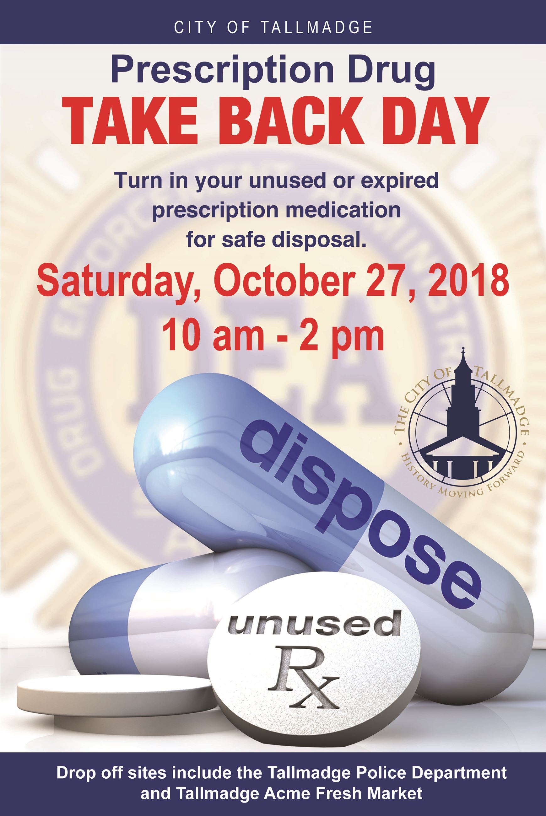 Drug Take Back Fall 2018-Revised